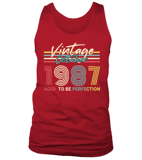 Born 1987 October Vintage Gift Idea Men's Tank Top