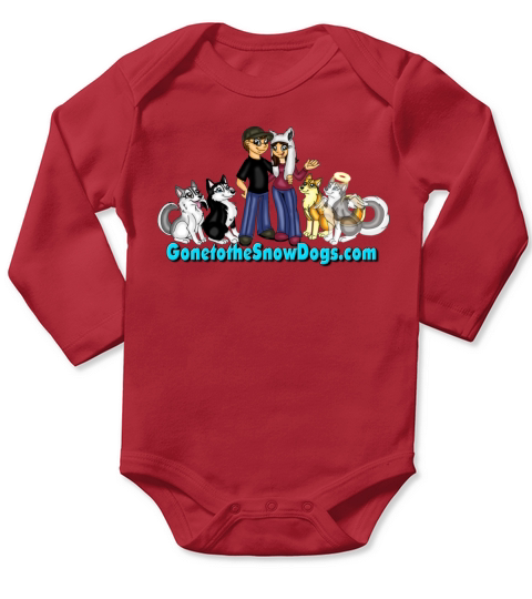 Snow Dogs Vlogs Logo Long Sleeve Baby One-Piece