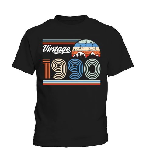 1990 Vintage born in Retro age Birthday gift idea Kids T-Shirt