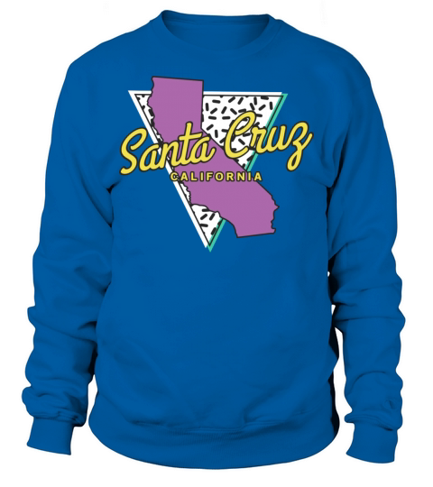 Retro Santa Cruz California Map Abilene Men's Sweatshirt