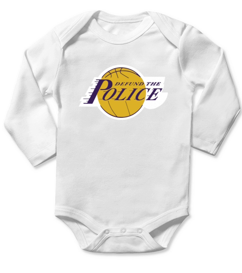 Basketball defund the police Long Sleeve Baby One-Piece