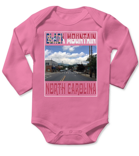 Black Mountain North Carolina Long Sleeve Baby One-Piece