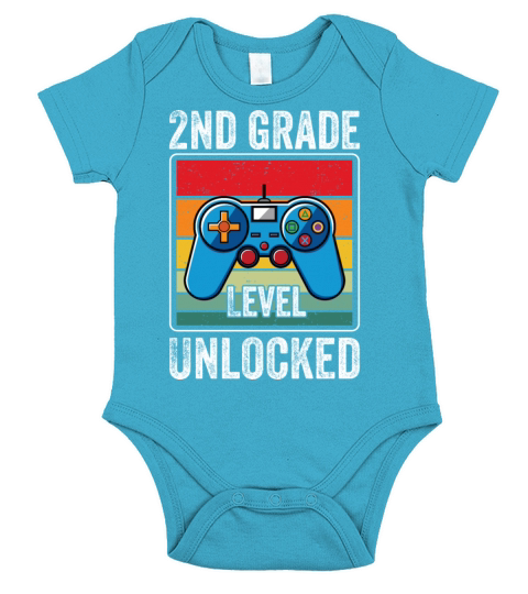 2nd Grade Level Unlocked Last Year Primary School Short Sleeve Baby One-Piece
