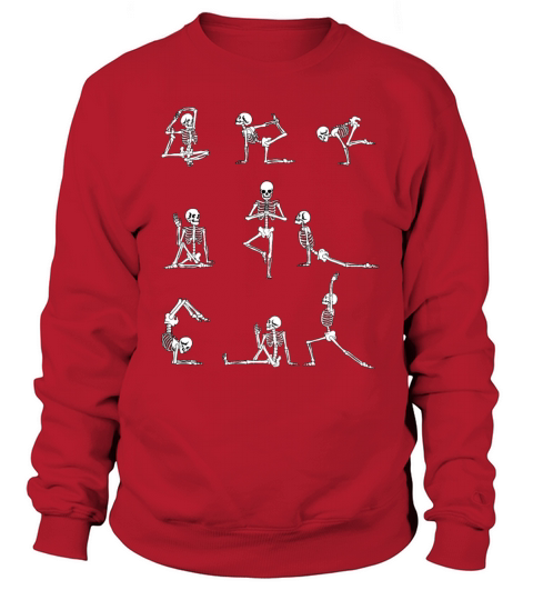 Yoga Skeleton Funny Yoga Positions Halloween Gift Women's Sweatshirt
