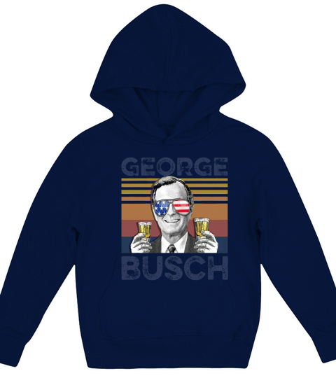 Vintage George W. Bush Busch 4th Of July Independence Day shirth Kids Hoodie