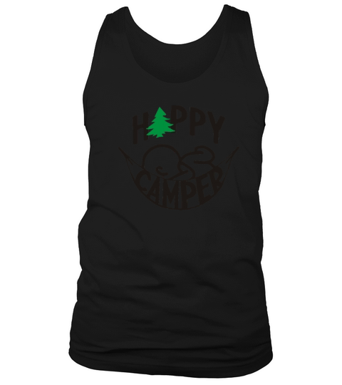 happy camper Funny Men's Tank Top