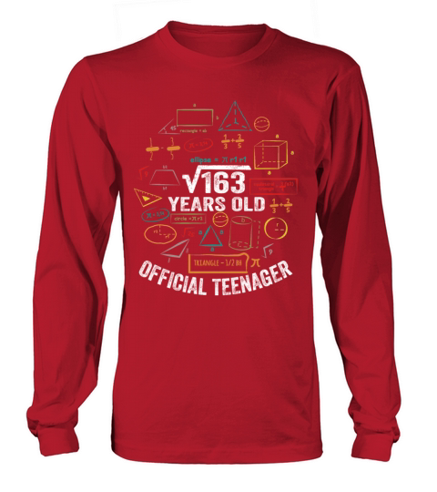 Square Root Of 169 13 Years Old Official Teenager Women's Long Sleeve