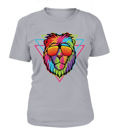 Cool Lion Head Design with Bright Colorful T-Shirt Women's T-Shirt