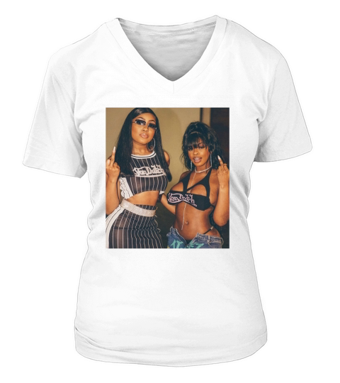 City Girls Vintage V-neck T-Shirt Woman