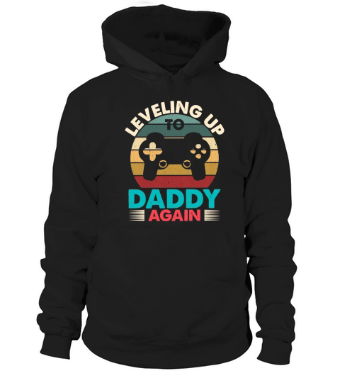 Leveling Up To Daddy Again Retro Vintage Dad Again Women's Hoodie