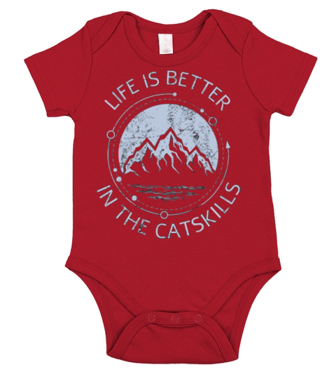 Life Is Better In The Catskills Upstate New York M Short Sleeve Baby One-Piece