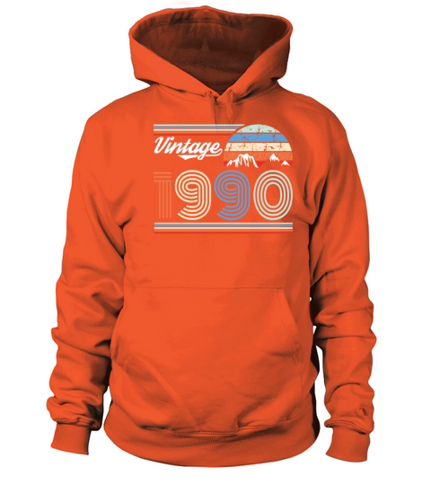 1990 Vintage born in Retro age Birthday gift idea Men's Hoodie