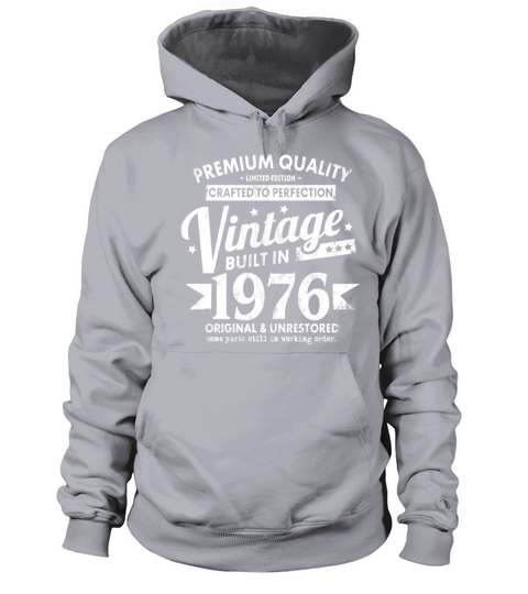 VINTAGE BUILT IN 1976 COOL FUNNY RETRO 45TH Women's Hoodie