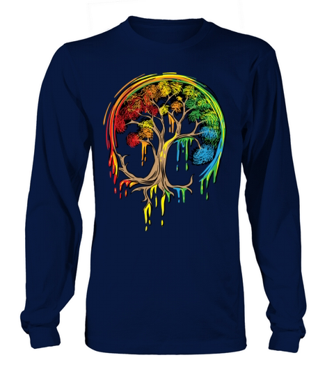 Colorful Tree Life is really good Tree Art Shirt Women's Long Sleeve