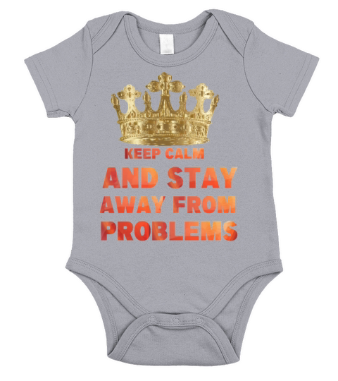 Keep Calm And Stay Away From Problems Short Sleeve Baby One-Piece
