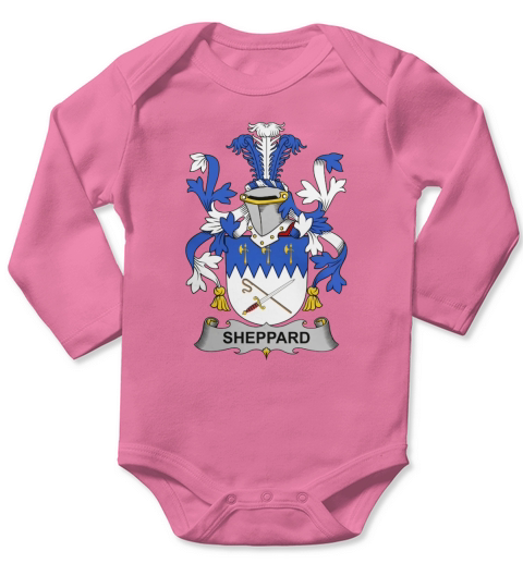 Sheppard Family Crest Irish Family Crests II Long Sleeve Baby One-Piece