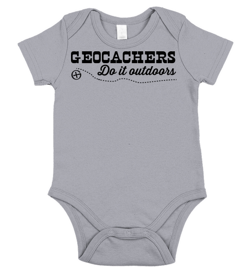 Geocachers do it outdoors Short Sleeve Baby One-Piece