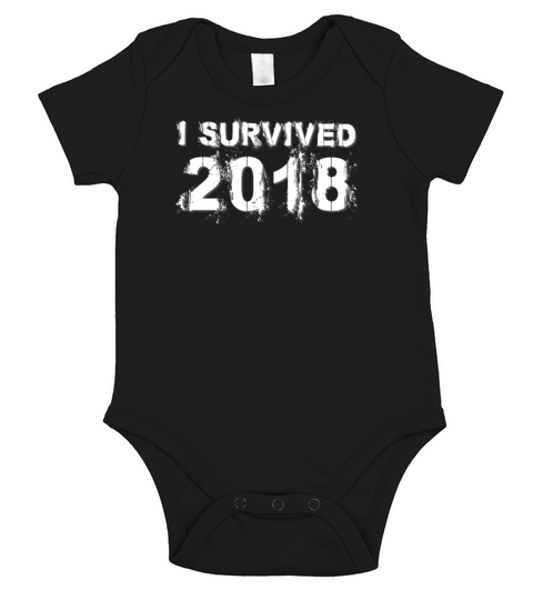 I Survived 2018 Funny Happy New Years Eve Ball Short Sleeve Baby One-Piece