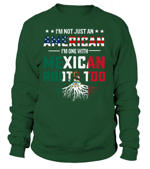 Mexican American roots flag T-shirt Women's Sweatshirt