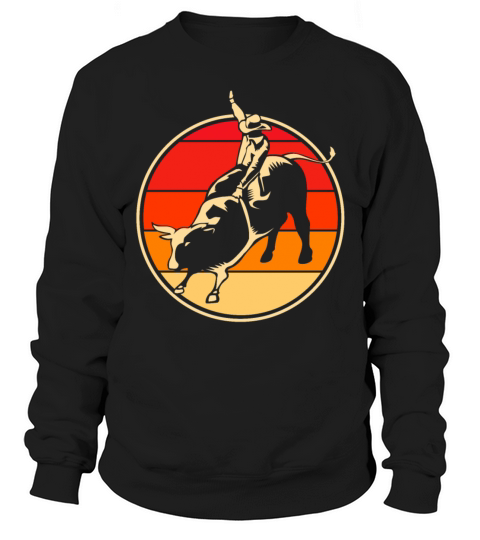 Vintage Bull Riding Retro Rodeo Graphic For Women Men's Sweatshirt