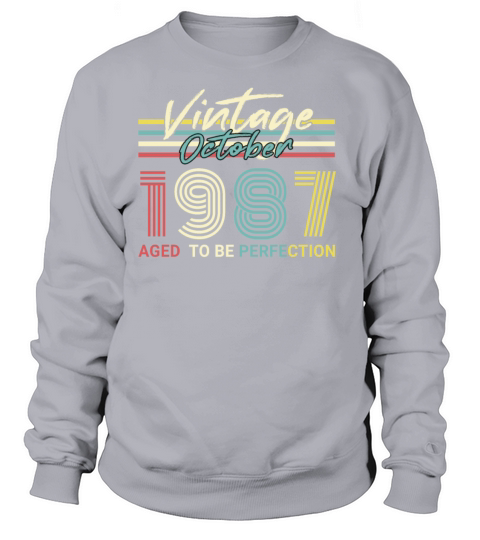 Born 1987 October Vintage Gift Idea Women's Sweatshirt
