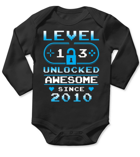 Level Unlocked Gamer Gift Long Sleeve Baby One-Piece