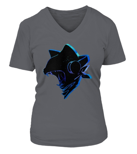Monstercat Cyan Décrit V-neck T-Shirt Woman