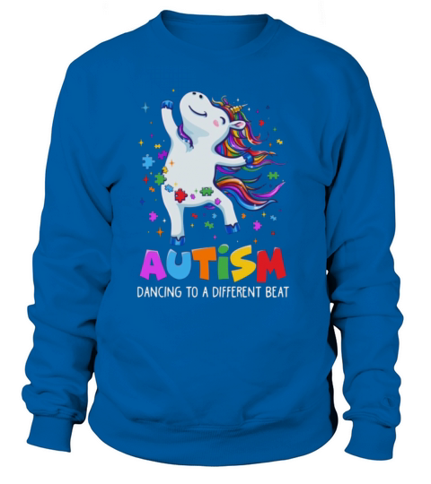 unicorn Autism Awareness Cute unicorn Color Puzzle Women's Sweatshirt