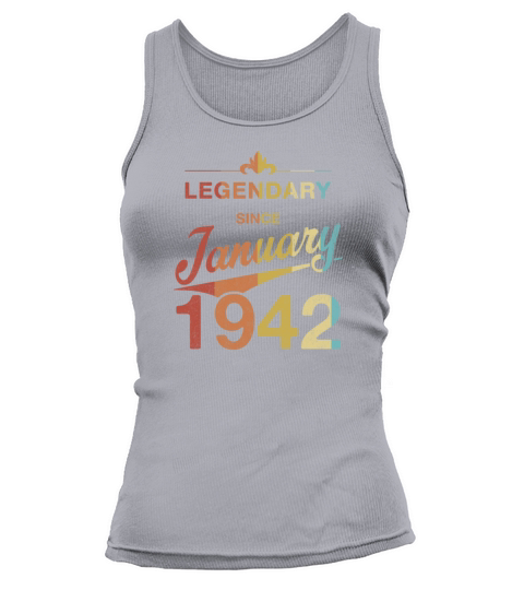 80th Birthday 80 Year Old Born January 1942 Gift Women's Tank Top