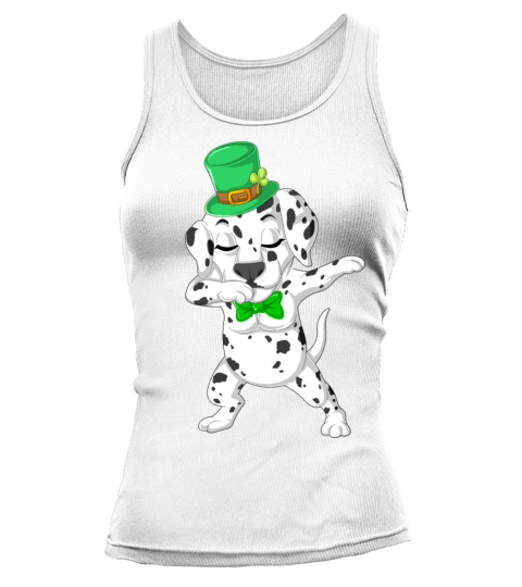 dabbing dalmatian st patricks day Women's Tank Top