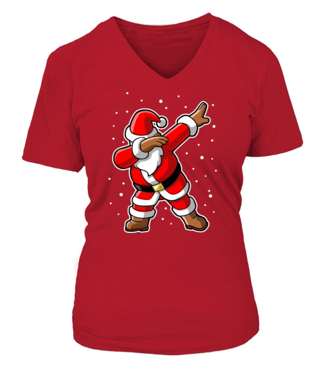 dabbing santa claus Women's V-Neck T-shirt