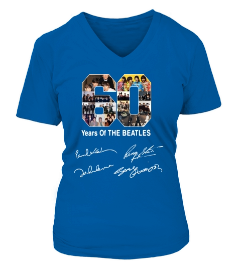 Official 60 years of the Beatles V-neck T-Shirt Woman