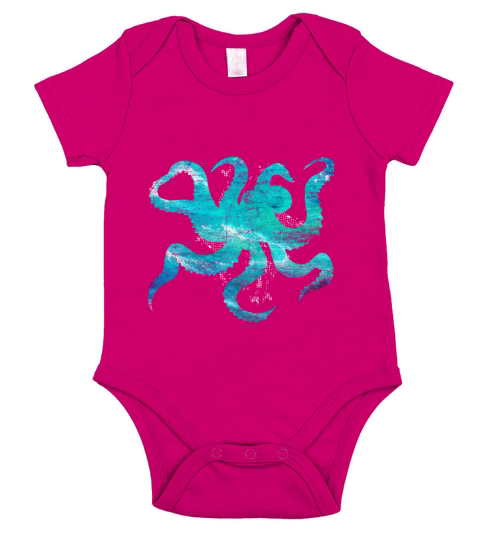 Octopus watercolor Short Sleeve Baby One-Piece
