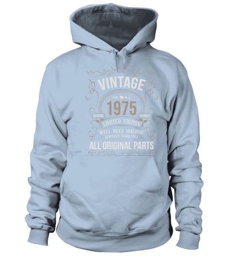 Vintage 1975 47Th Birthday All Original Parts Gift Women's Hoodie
