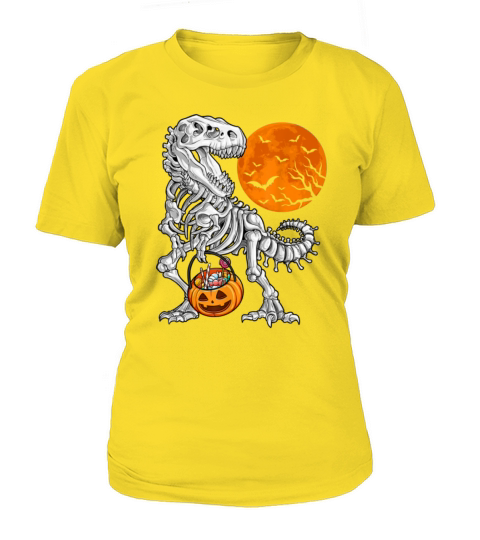 Halloween s for Boys Kids Dinosaur Skeleton T rex Women's T-Shirt