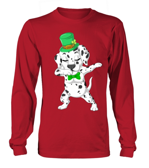 dabbing dalmatian st patricks day Women's Long Sleeve