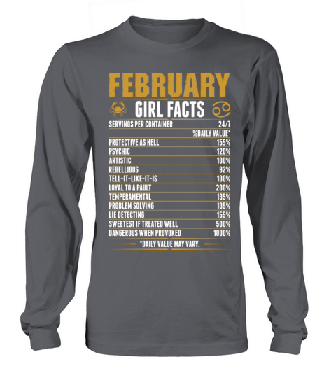 February Cancer Girl Facts Tshirt Women's Long Sleeve