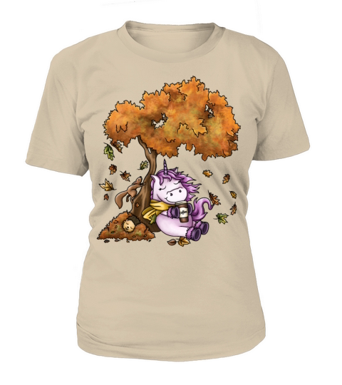 Beautiful autumn day cute unicorn Women's T-Shirt