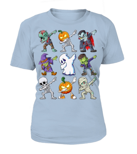 Dabbing Halloween Boys Skeleton Zombie Scary Women's T-Shirt