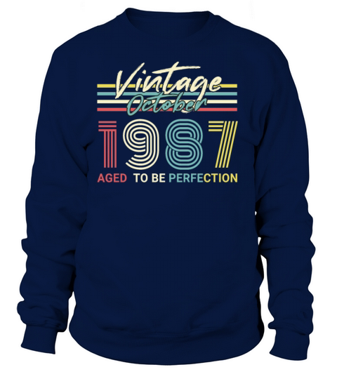 Born 1987 October Vintage Gift Idea Men's Sweatshirt