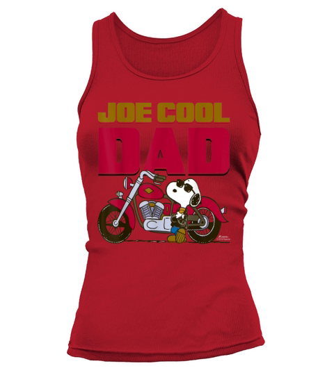 Peanuts Snoopy Joe Cool Dad Motorcycle Women's Tank Top