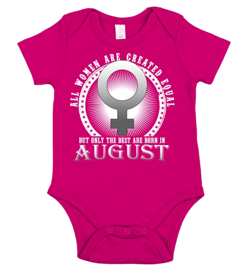 Born in August Short Sleeve Baby One-Piece