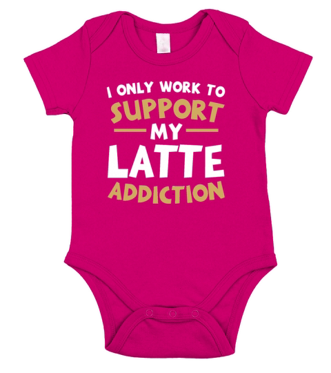 Supporting My Latte Addiction Short Sleeve Baby One-Piece