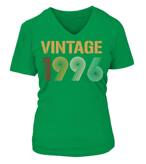 Beautiful Vintage 1996 Birthday Design Women's V-Neck T-shirt