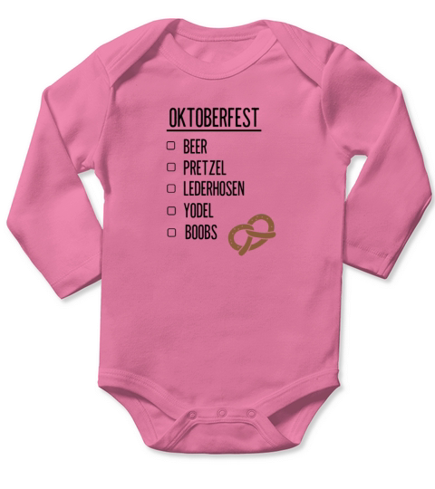 Oktoberfest Munich To-Dos Long Sleeve Baby One-Piece