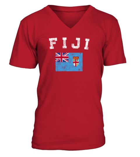 Fijian Flag Shirt - Vintage Fiji T-Shirt Men's V-Neck T-shirt