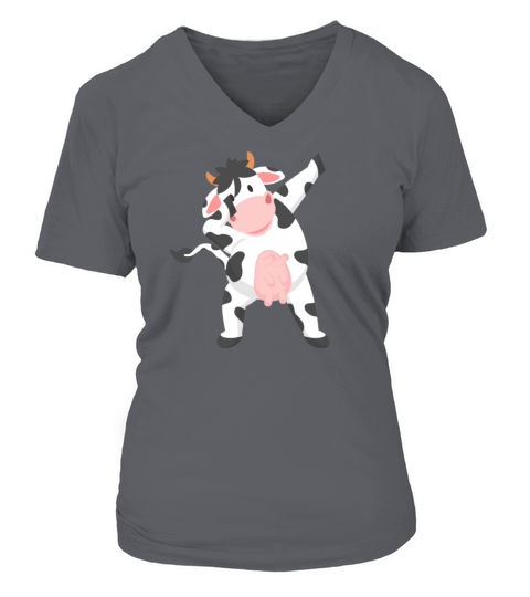 dabbing cow Women's V-Neck T-shirt