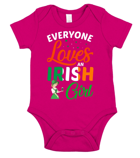 Everyone loves Irish girl Short Sleeve Baby One-Piece