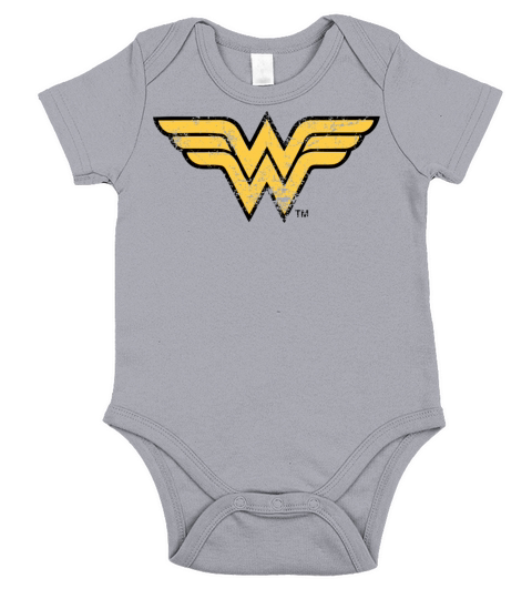 Justice League Wonder Woman Logo Vintage Short Sleeve Baby One-Piece