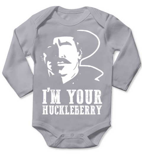 10955 IM Your Huckleberry Vintage Skull Guns For Long Sleeve Baby One-Piece